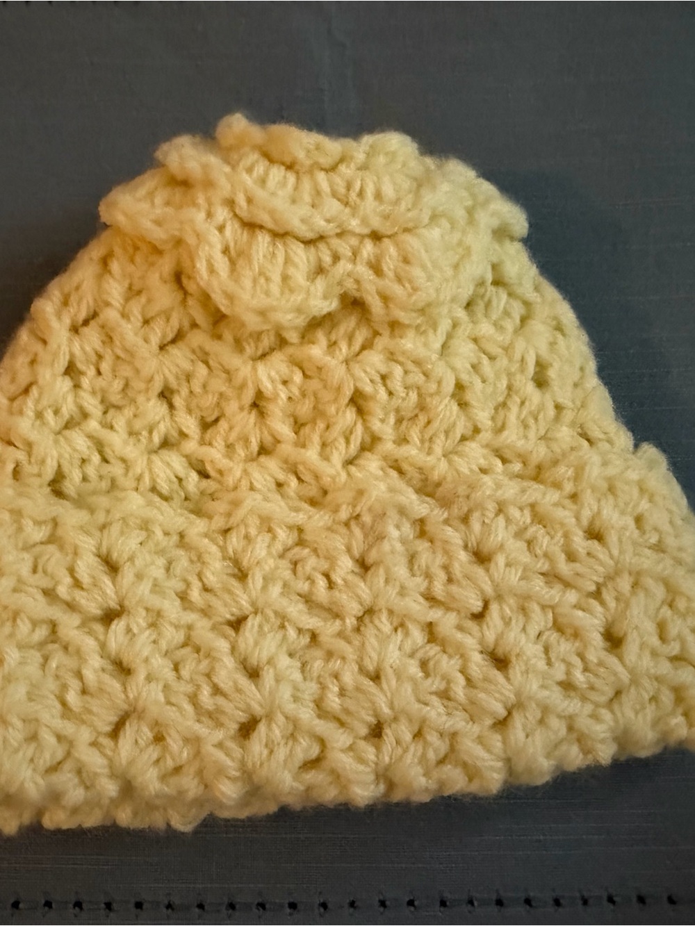 Handmade Yellow Crochet Baby Beanie Hat - Baby Accessories